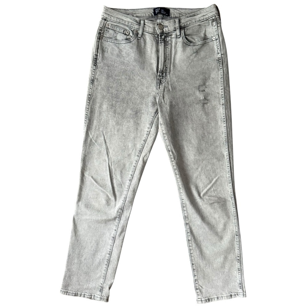GAP Light Gray Acid Washed Women’s Slim Jeans
